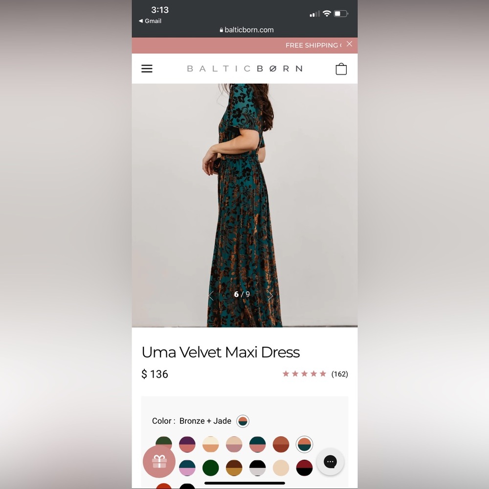 Green velvet dress